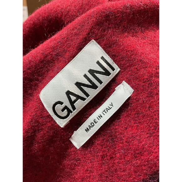 Ganni Burgundy and Red Scarf - Picture 4 of 5
